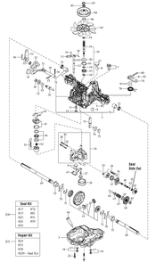 Transmission Service Parts - Tuff Torq K46cw (1735476) Diagram and Parts List for 2690882-YB1840RDFR 2010 Briggs and Stratton Lawn Tractor